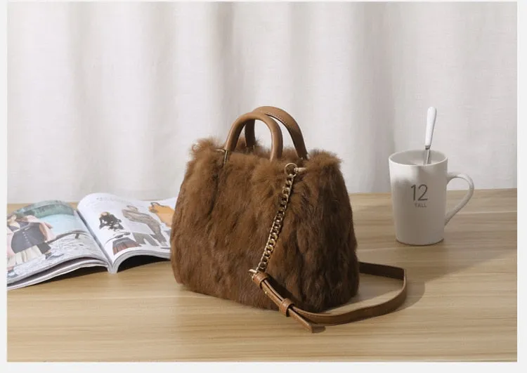 Luxury Women's Real Fur Shoulder Bag For Banquet