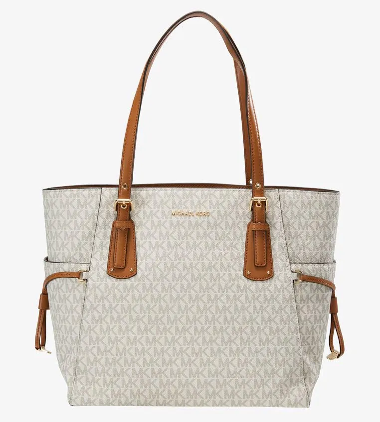 Michael Kors Voyager Signature Tote, Vanilla