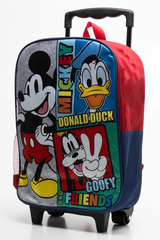 Mickey And Friends Trolley Bag Bright Red