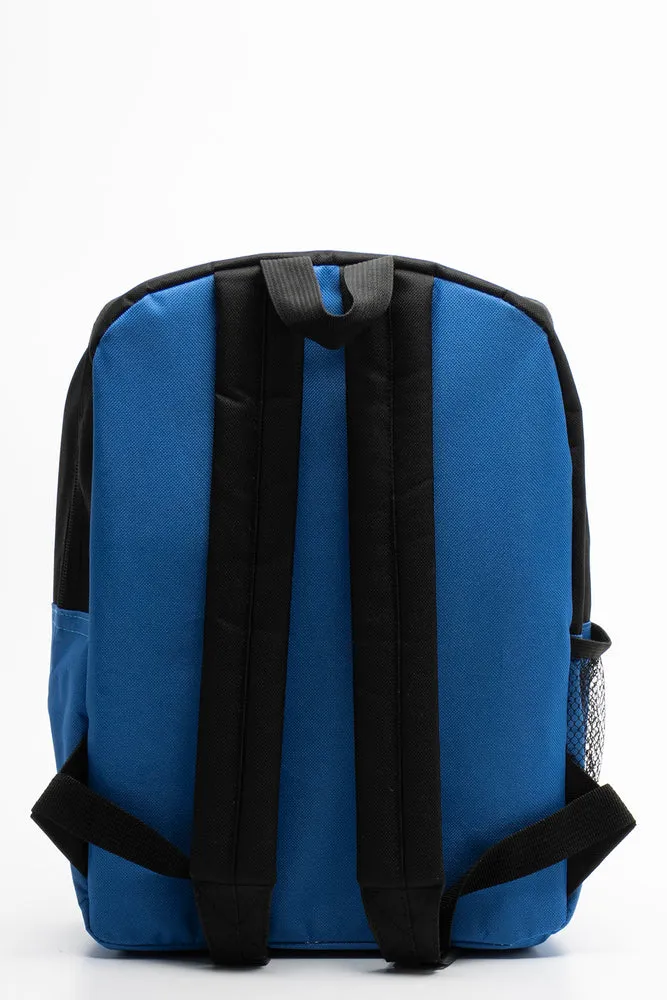 Miles Debossed Backpack Blue