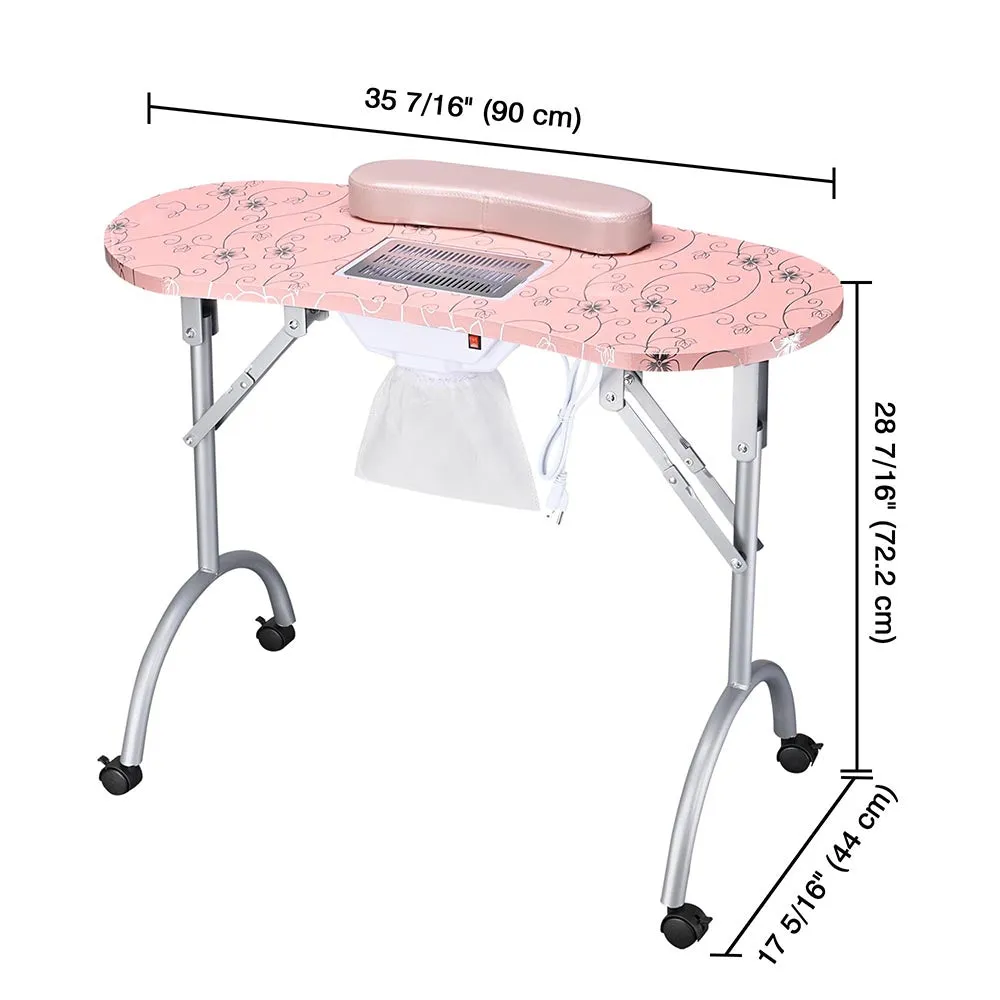 Mobile Nail Bar Table with Vent