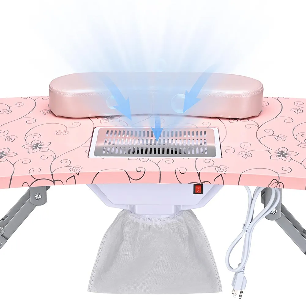 Mobile Nail Bar Table with Vent