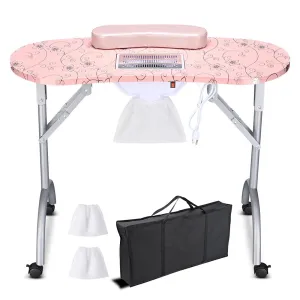 Mobile Nail Bar Table with Vent