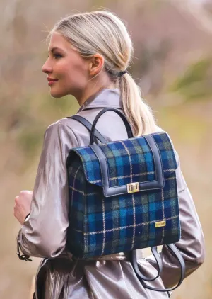 Mucros Backpack | Navy Green Check