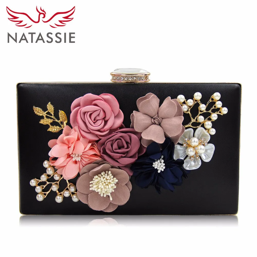 NATASSIE 2017 New Women Black Envelope Evening Clutch Bags Ladies Day Clutches Female Wedding Bag