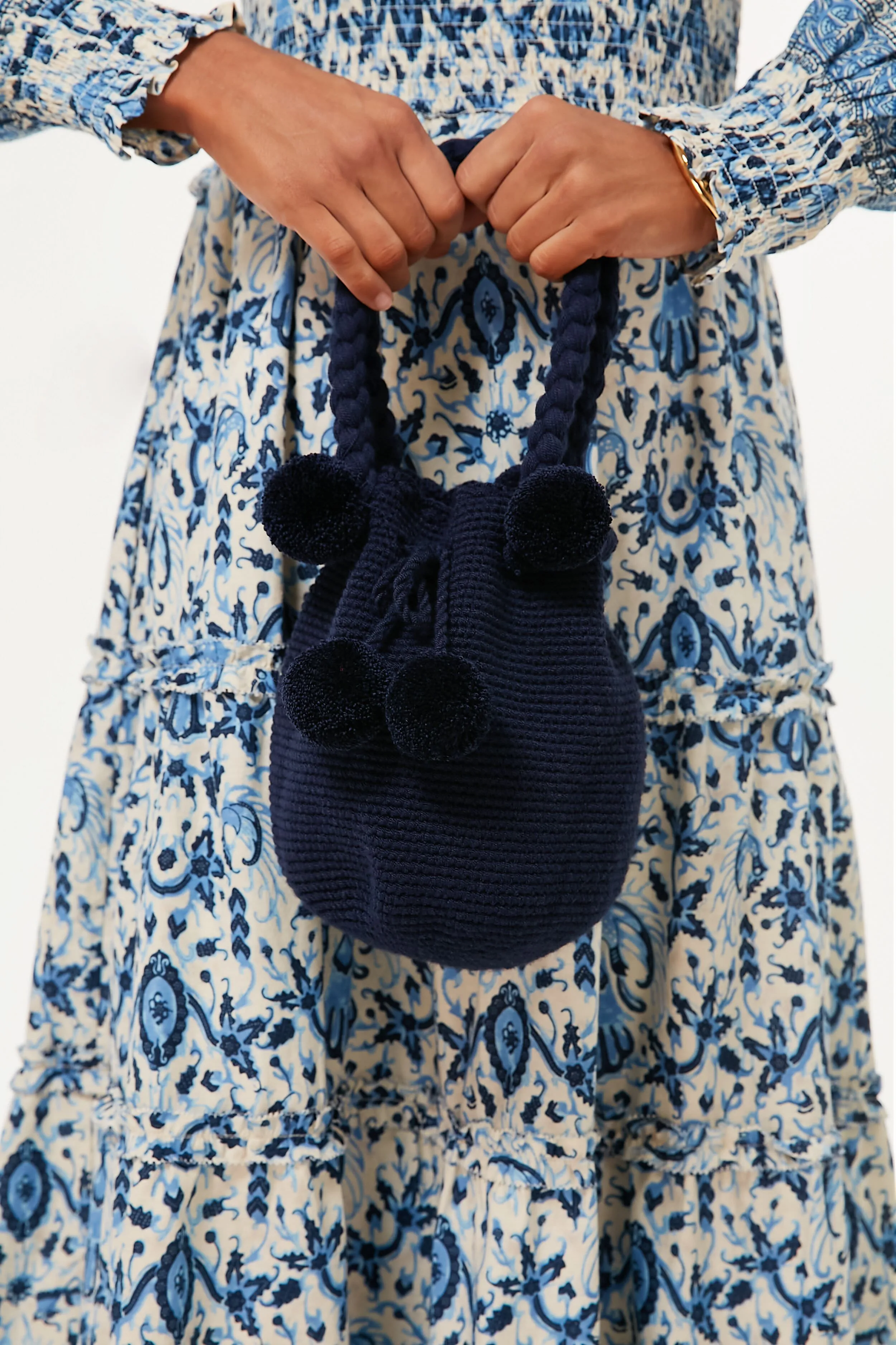 Navy Mini Tassel Bag