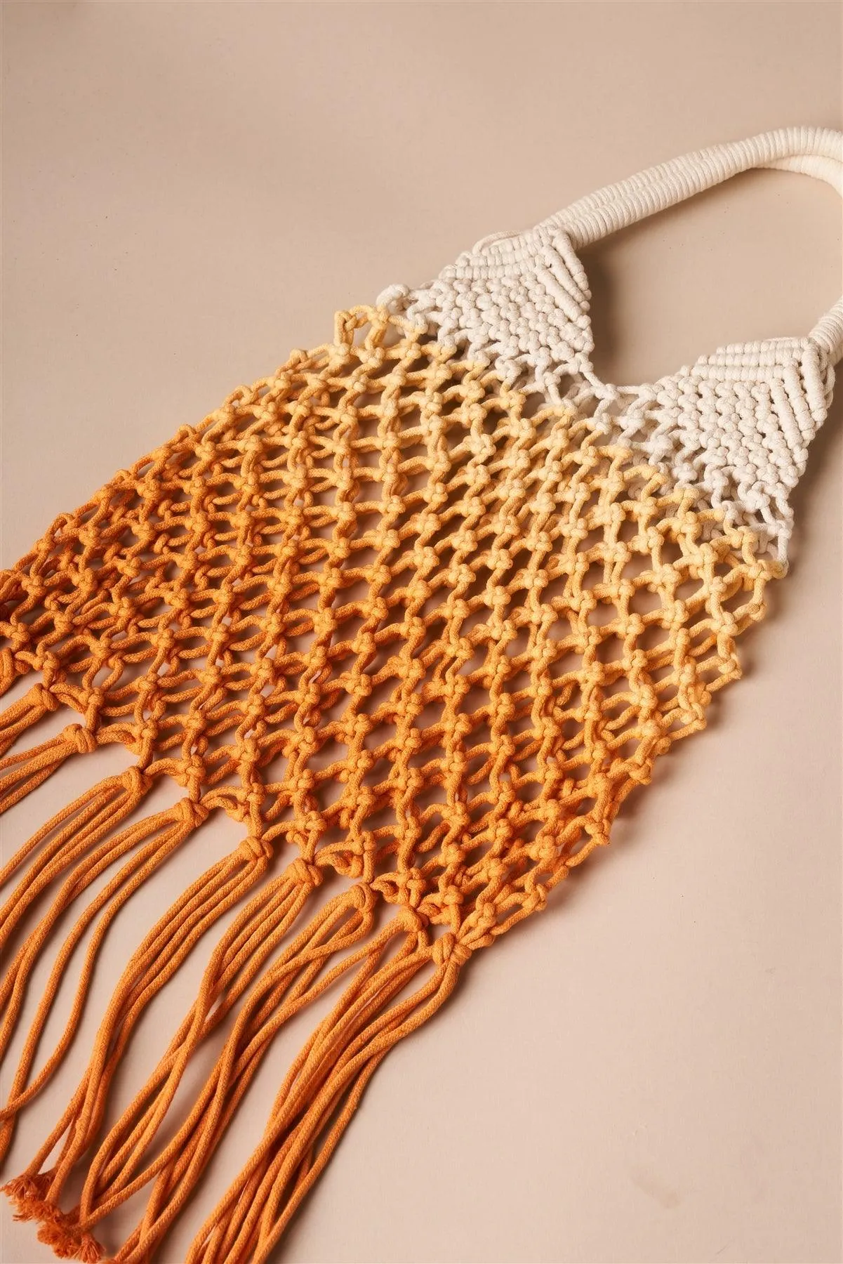 Orange Cotton Net Fringe Fashion Bag /3 Bags