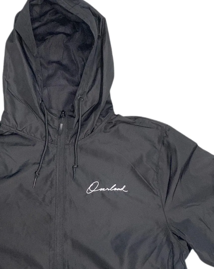 Overload Lightweight Full Zip Windbreaker - Black