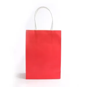 Paper Bag With Handles Single Red - Gift Wrapping Party Supplies Carry Bag Boutique