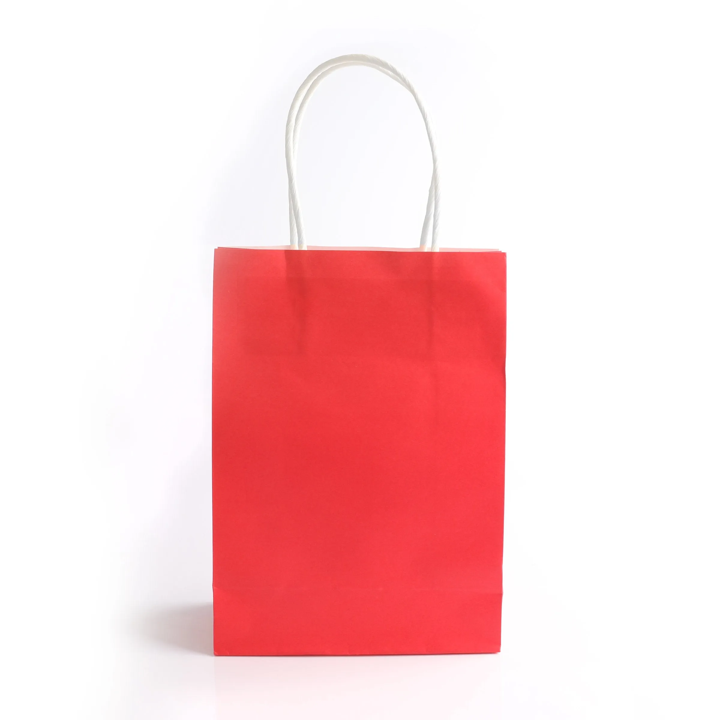 Paper Bag With Handles Single Red - Gift Wrapping Party Supplies Carry Bag Boutique