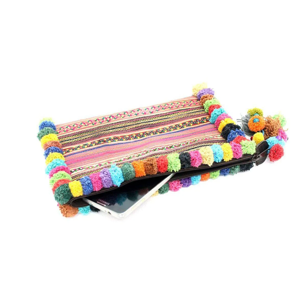 Pom Pom Boho Clutch - Thailand