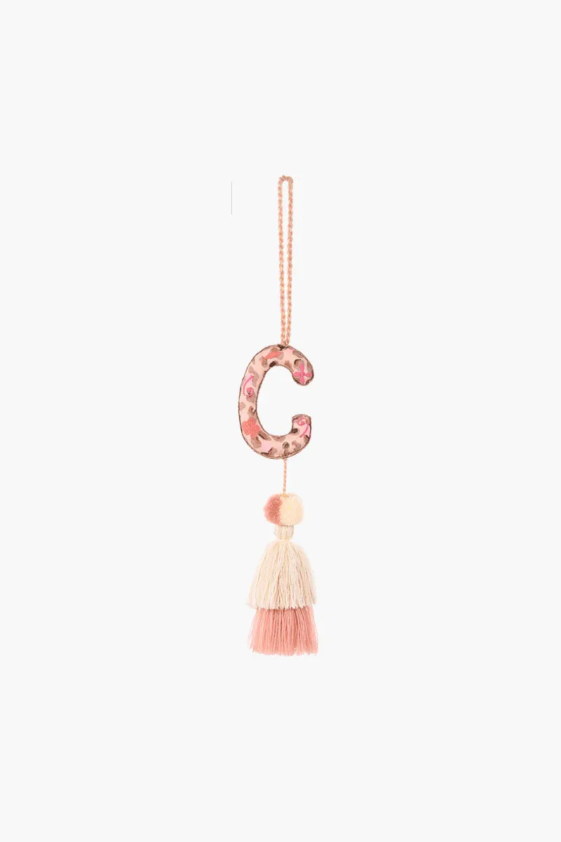 Rose Gold Boho Tassel with Alphabet Hanging