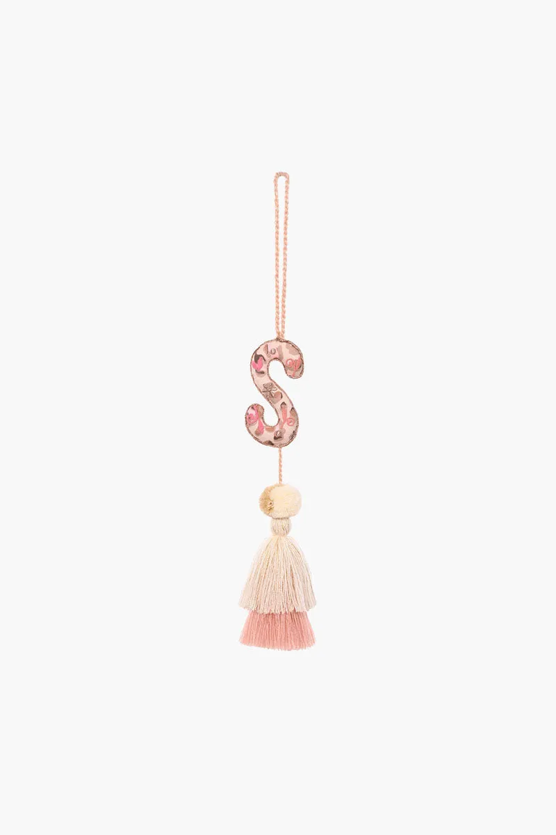 Rose Gold Boho Tassel with Alphabet Hanging