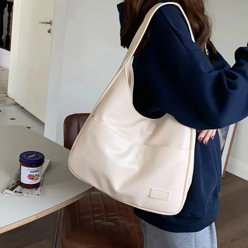 Sohiwoo Large Casual Leather Handbag