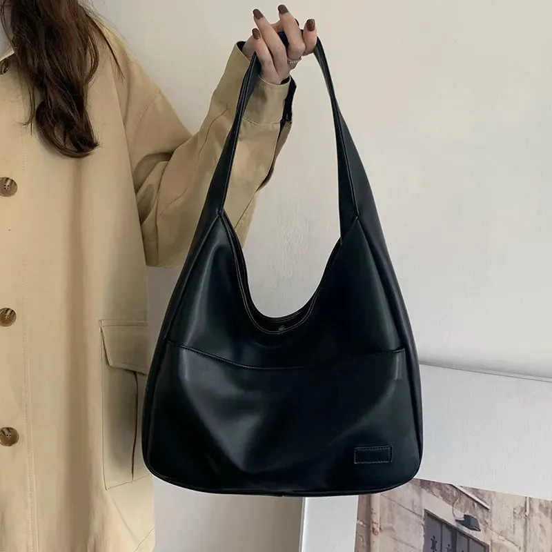 Sohiwoo Large Casual Leather Handbag