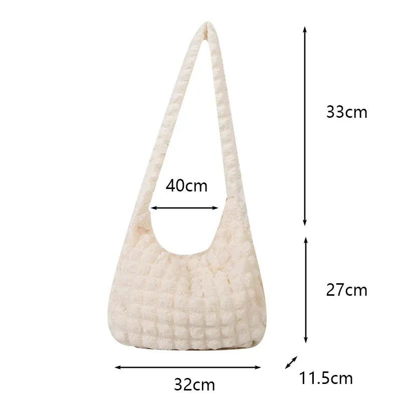 Sohiwoo Women's Capacity Lightweight Bag Armpit Cloud Tote Handbag Soft Shoulder Bag Designer Shopper Fashion Large High-quality