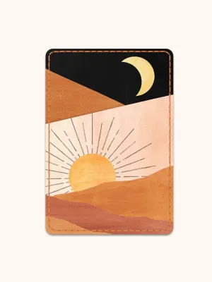 Sunrise Moon Stick-On Cell Phone Wallet