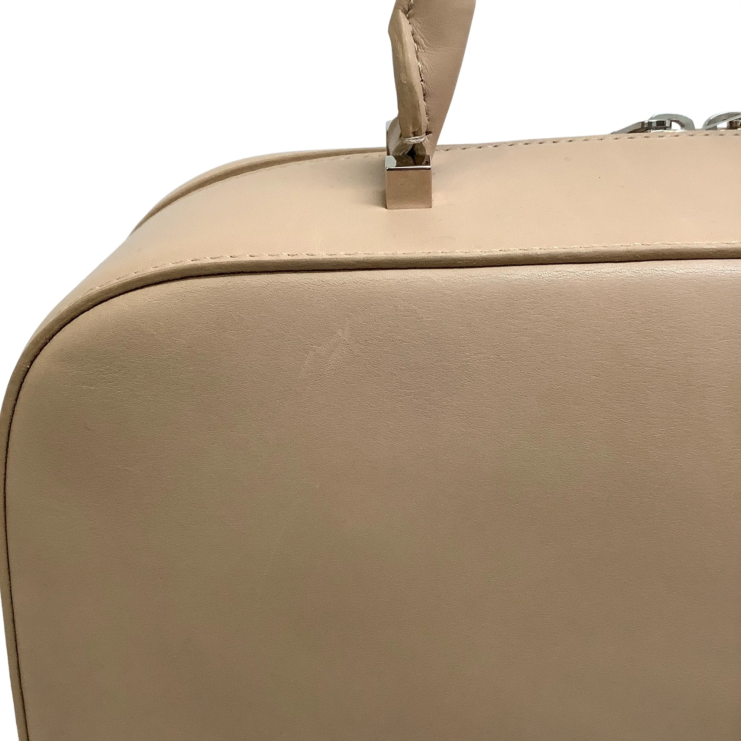 The Row Beige Leather Small Bowler Satchel