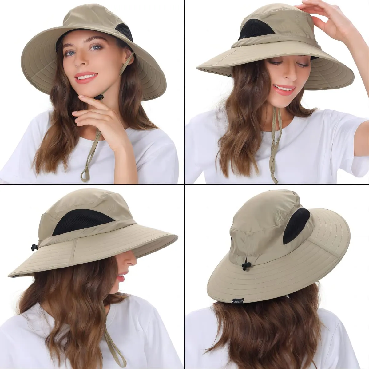 Waterproof Wide Brim Bucket Hat Foldable Sun Hat