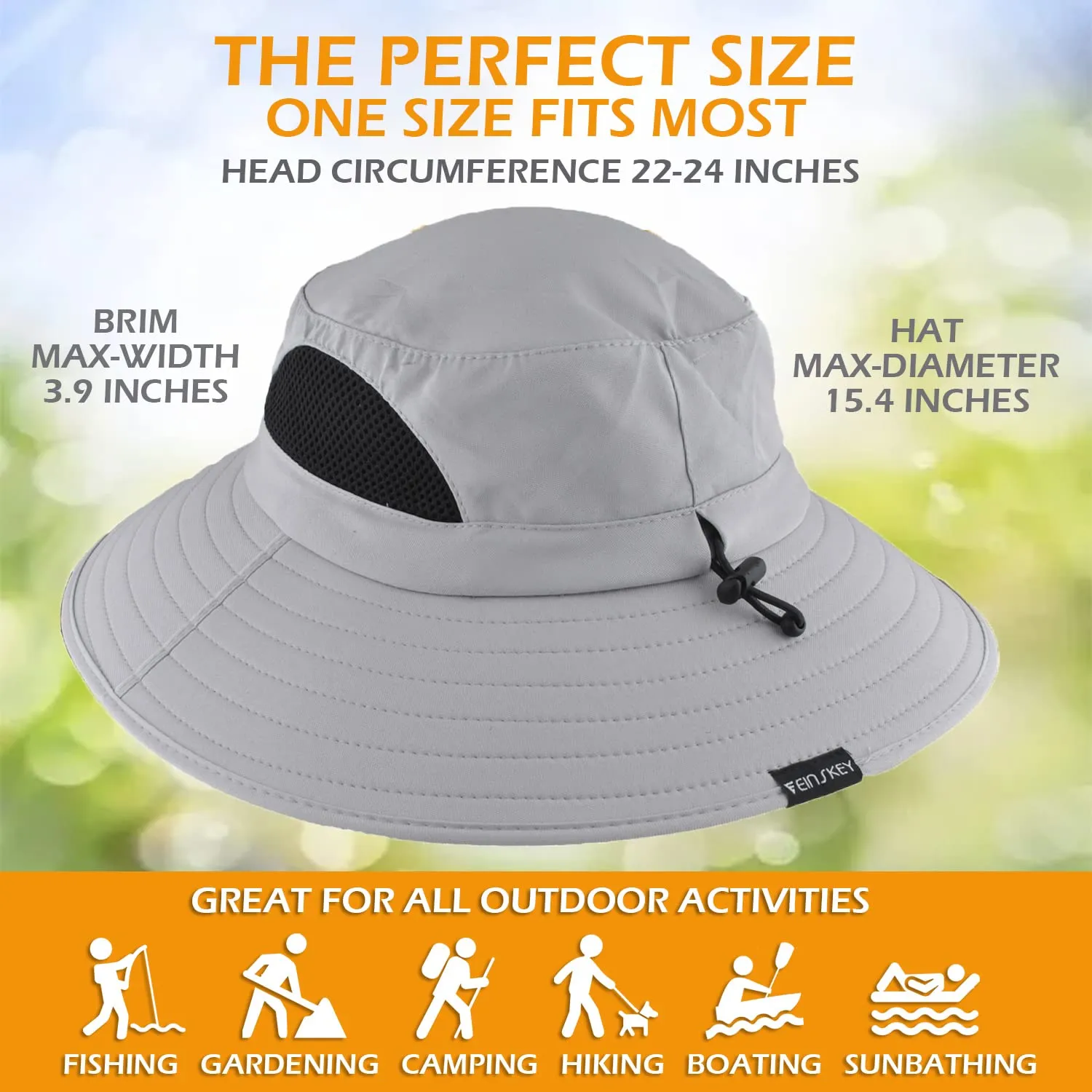 Waterproof Wide Brim Bucket Hat Foldable Sun Hat