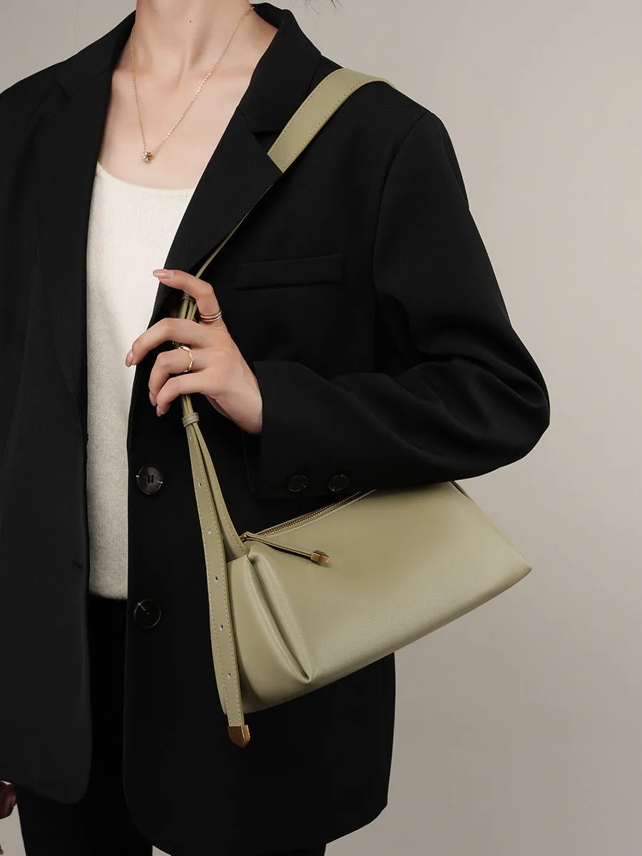 Women Casual Minimalist Soft Cowhide Shoulder Bag