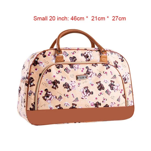 Women Travel 2020 Fashion PU Leather Large Capacity Waterproof Weekend Bags