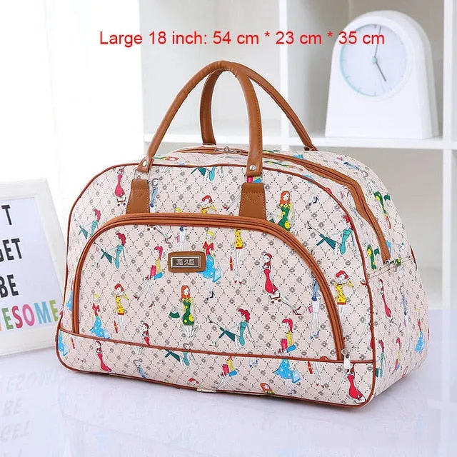 Women Travel 2020 Fashion PU Leather Large Capacity Waterproof Weekend Bags