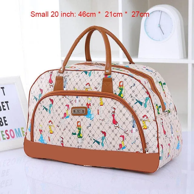 Women Travel 2020 Fashion PU Leather Large Capacity Waterproof Weekend Bags