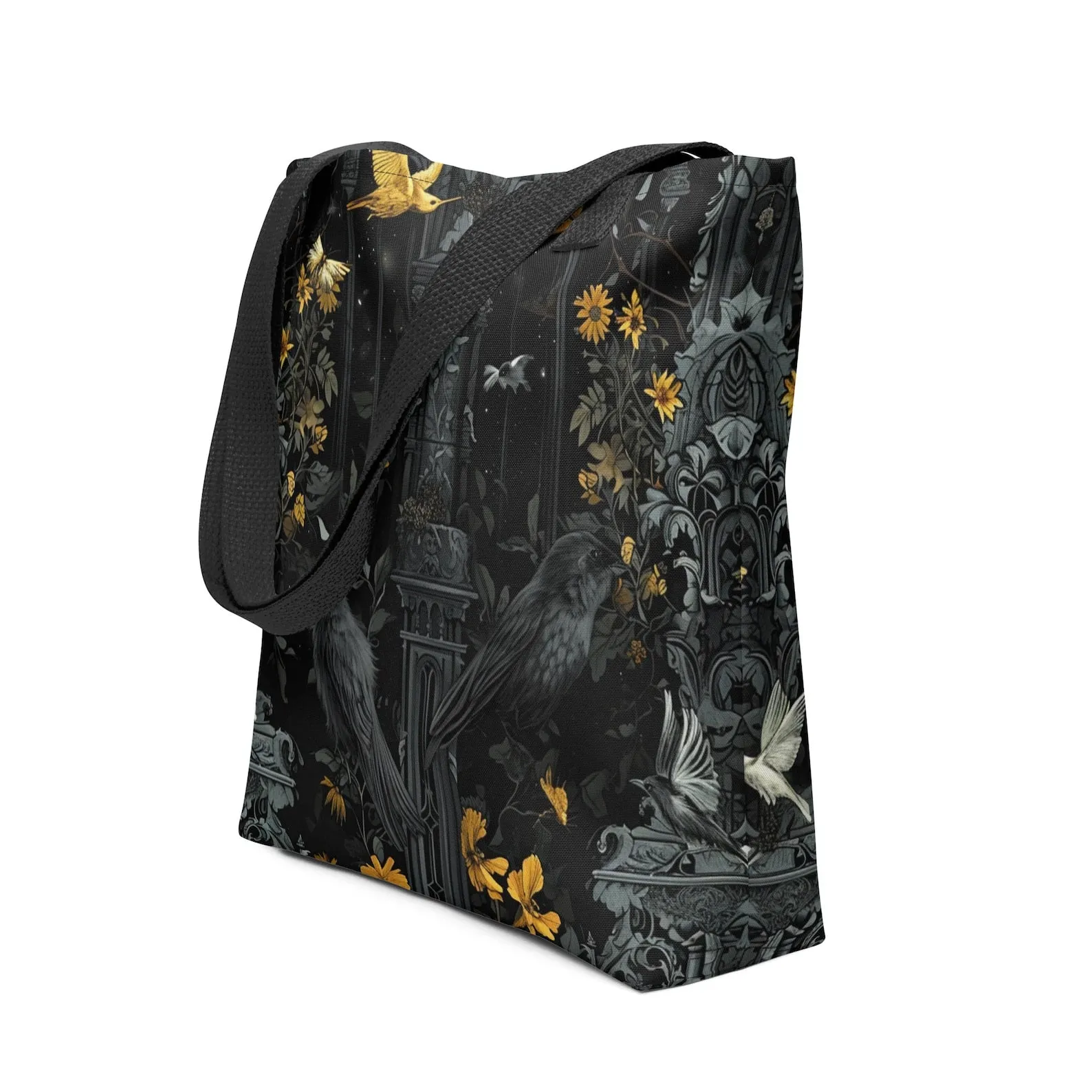 WSH - Midnight Garden - all over print gothic tote bag